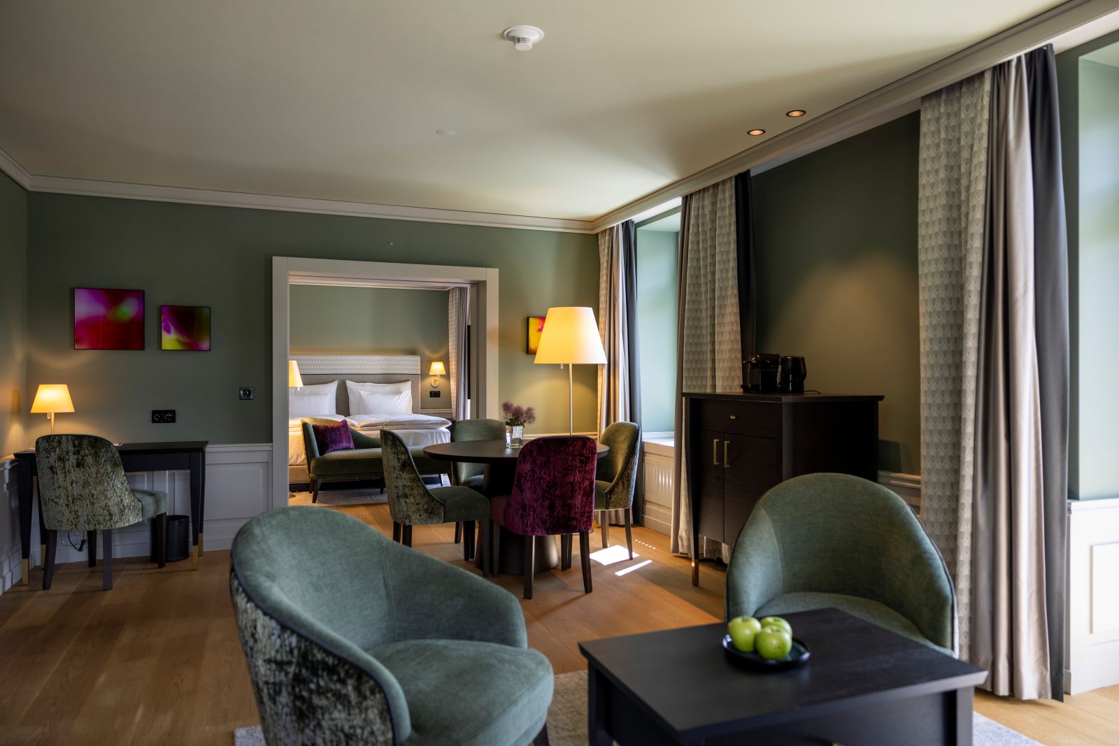 Hotel Cresta Palace, St Moritz - modern suite with separate living area